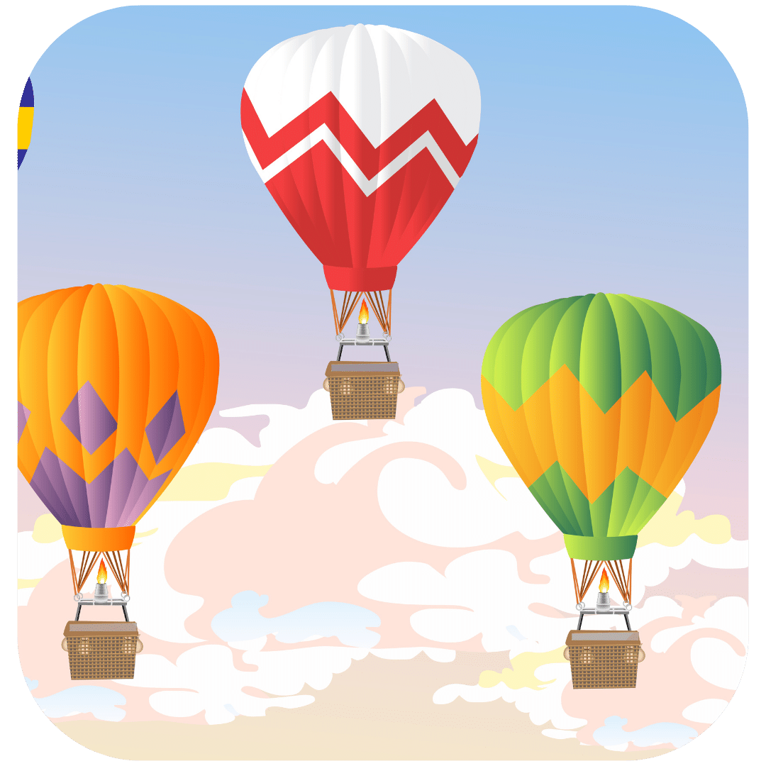3 hot air balloons for a first birthday party theme