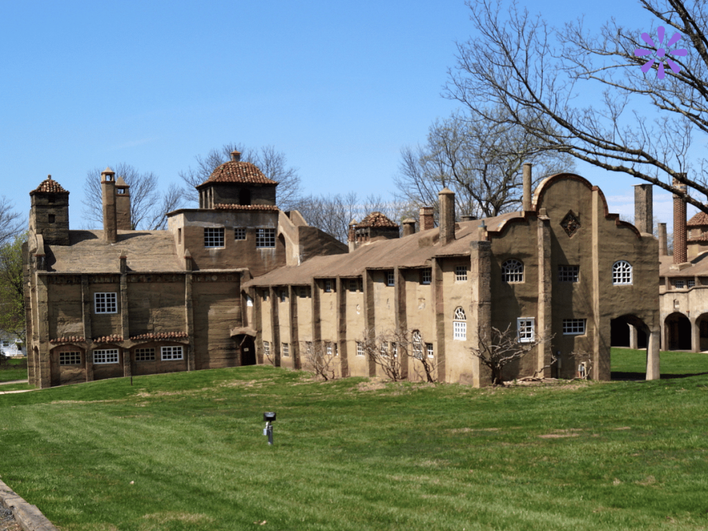 Exterior photo of Moravian Pottery and Tile Works Museum